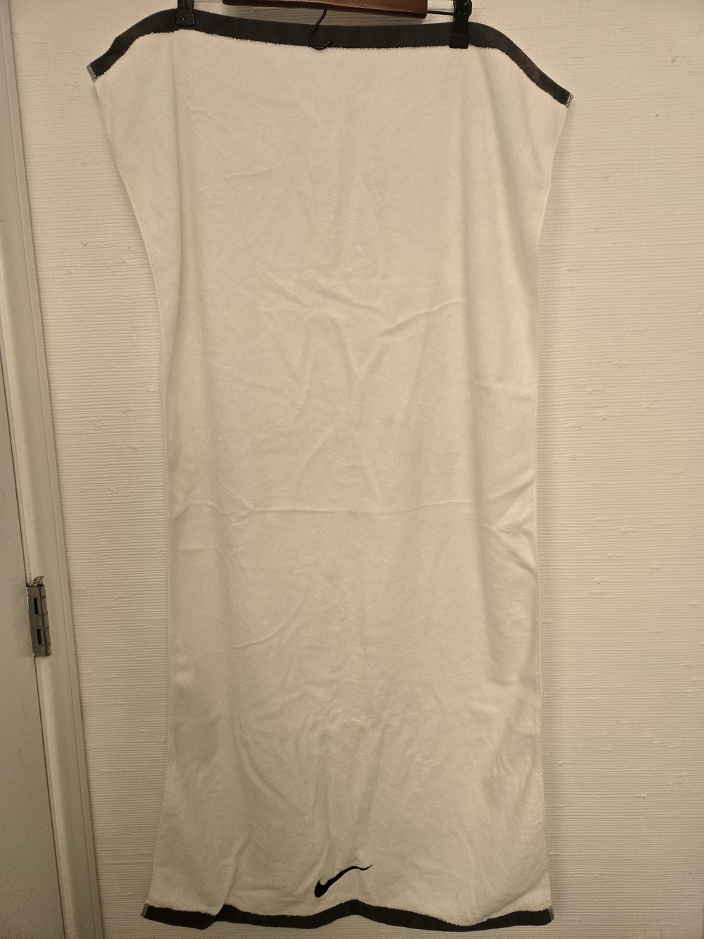 Nike White Active Towel With Charcoal Trim